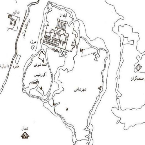 نقشه جغرافیایی کاخ آپادانا
