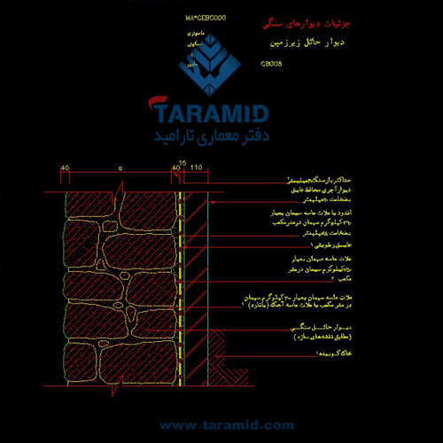 مرجع کامل فایل های اتوکد جزئیات سازمان برنامه و بودجه- قسمت دیوارها